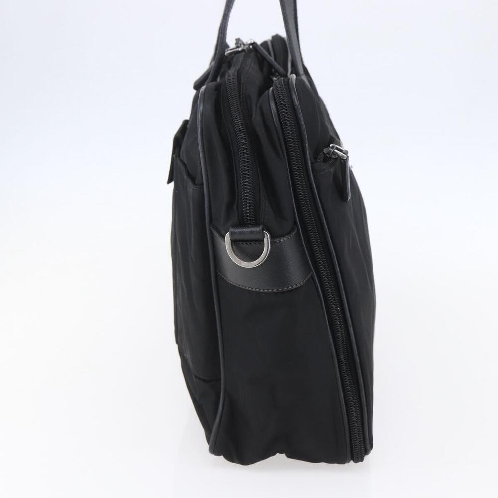PRADA Business Bag Nylon Black Silver Auth ka390 - Picture 3 of 16